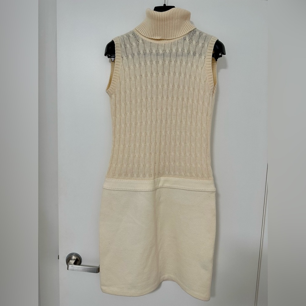 MaxMara sleeveless knit dress, gorgeous cream colour, 100% wool, size L - Picture 3 of 9